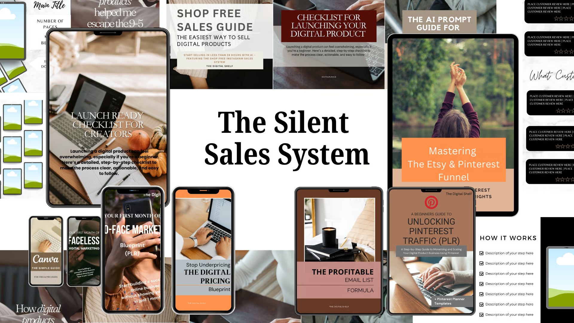 The Silent Sales System — all 12 creator resources shown together